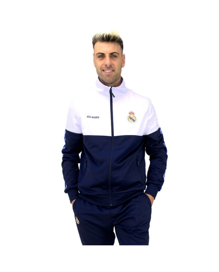 Tuta da Allenamento Real Madrid 25/26 Adulto Traspirante Bianco Blu RM2CHP23