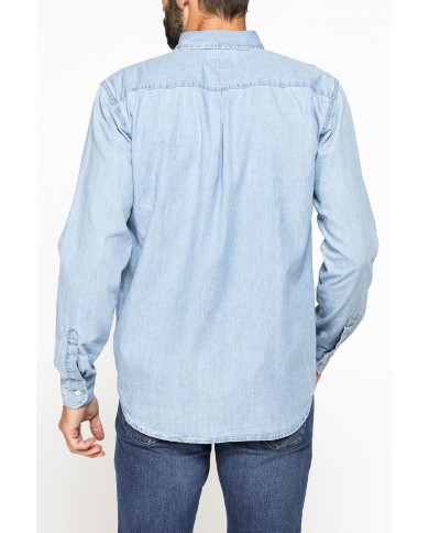 CAMICIA MODELLO CLASSICO IN DENIM LEGGERO DA 7 oz.