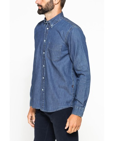 CAMICIA MODELLO CLASSICO IN DENIM LEGGERO DA 7 oz.