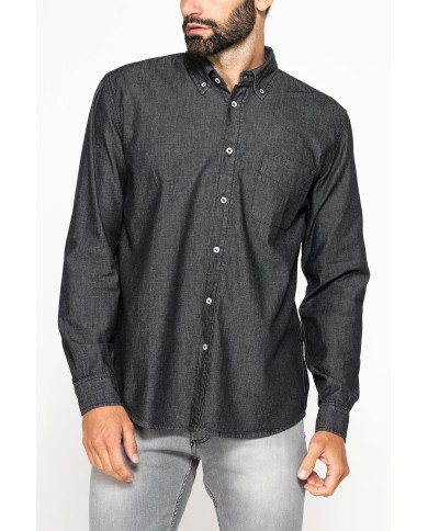 CAMICIA MODELLO CLASSICO IN DENIM LEGGERO DA 7 oz.