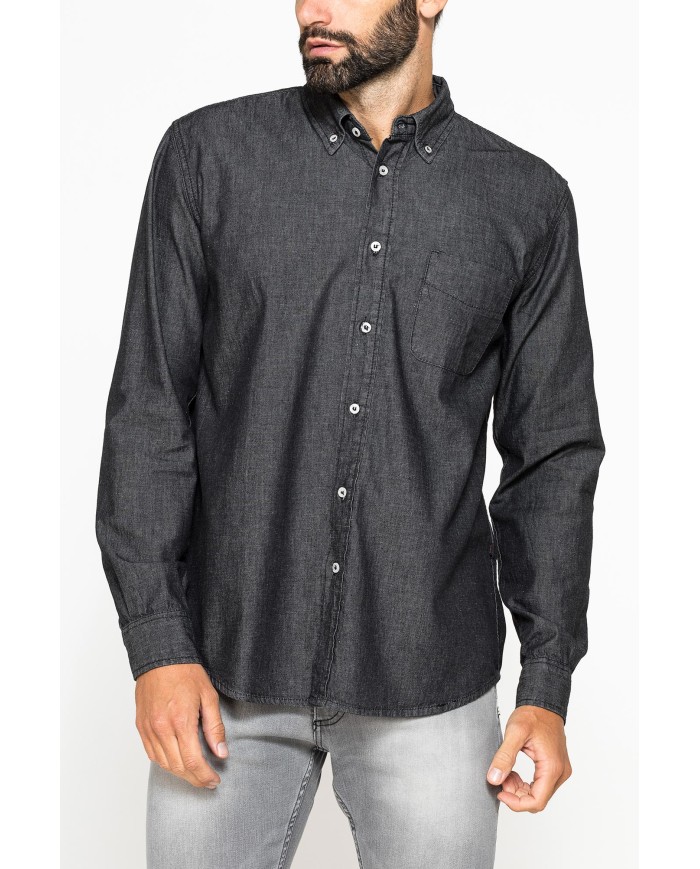 CAMICIA MODELLO CLASSICO IN DENIM LEGGERO DA 7 oz.