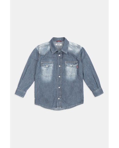CAMICIA MANICA LUNGA IN JEANS LEGGERO