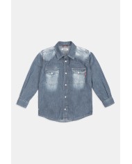 CAMICIA MANICA LUNGA IN JEANS LEGGERO