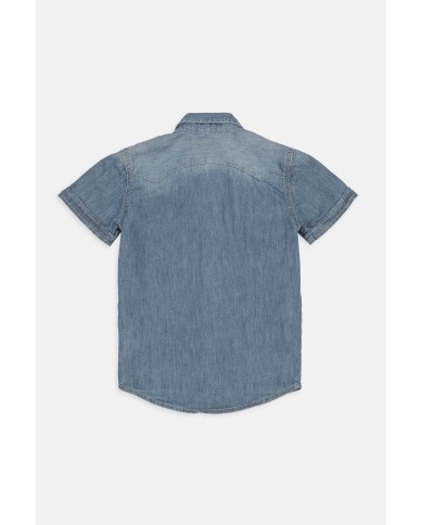 CAMICIA MANICA CORTA IN JEANS LEGGERO