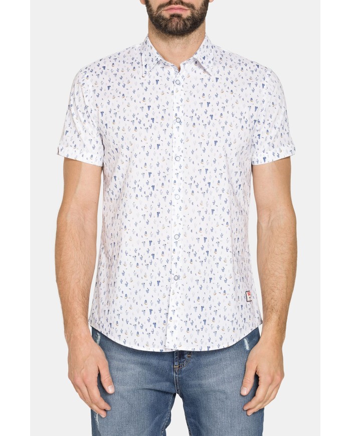 CAMICIA IN COTONE CON FANTASIA STAMPATA