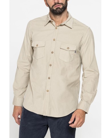 CAMICIA TINTA UNITA IN VELLUTO LEGGERO