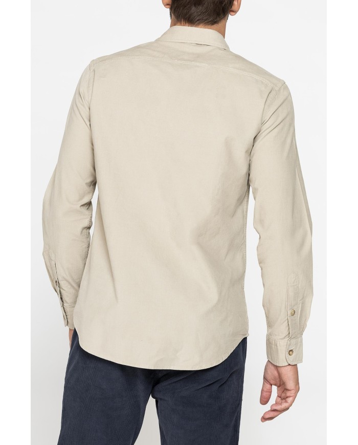 CAMICIA TINTA UNITA IN VELLUTO LEGGERO