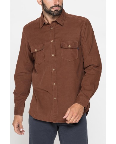 CAMICIA TINTA UNITA IN VELLUTO LEGGERO