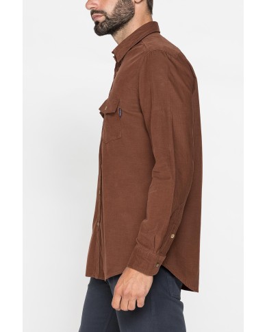 CAMICIA TINTA UNITA IN VELLUTO LEGGERO