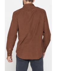 CAMICIA TINTA UNITA IN VELLUTO LEGGERO