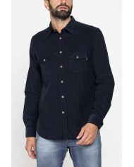 CAMICIA TINTA UNITA IN VELLUTO LEGGERO