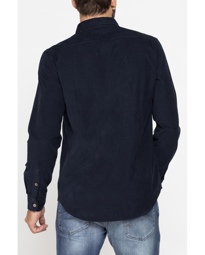 CAMICIA TINTA UNITA IN VELLUTO LEGGERO