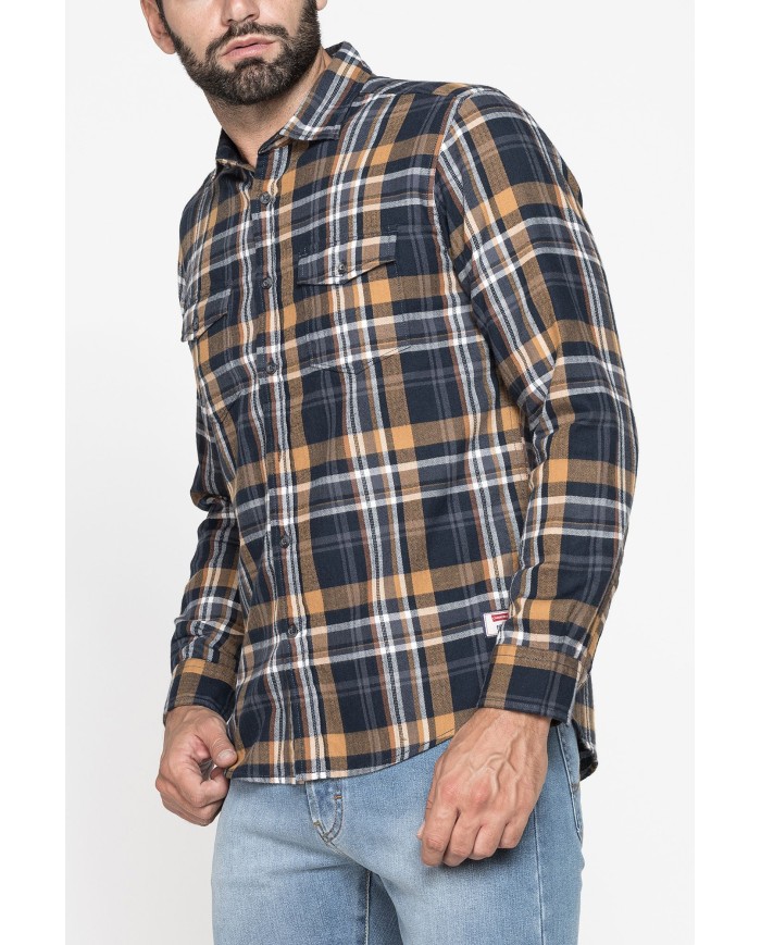 CAMICIA IN FLANELLA CON CHIUSURA A BOTTONE