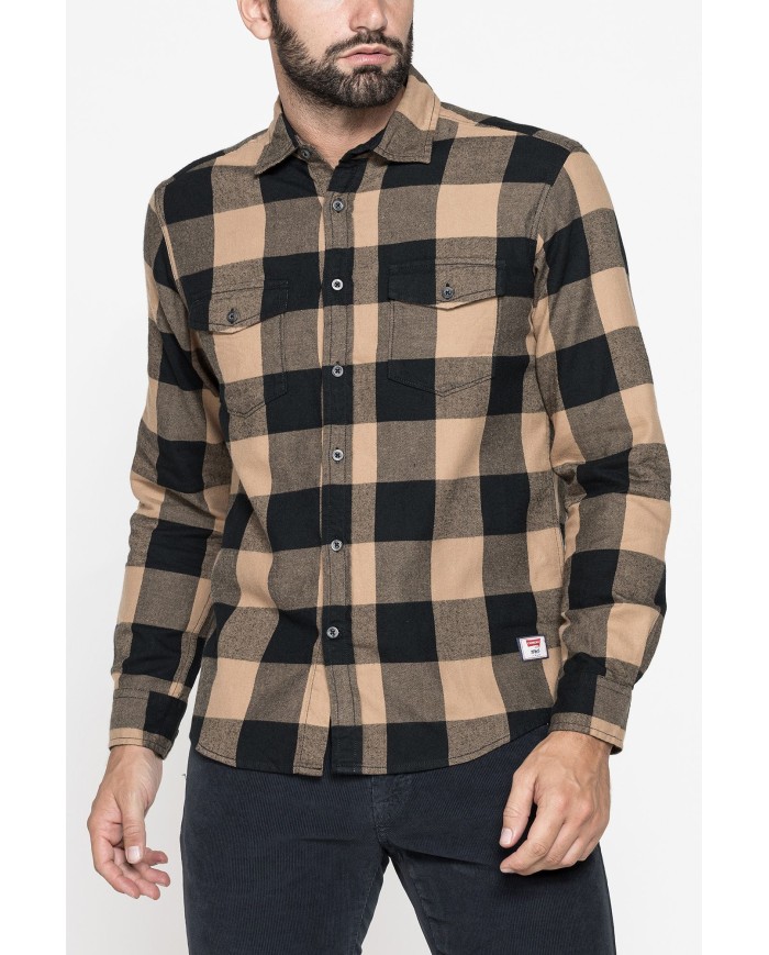 CAMICIA IN FLANELLA CON CHIUSURA A BOTTONE