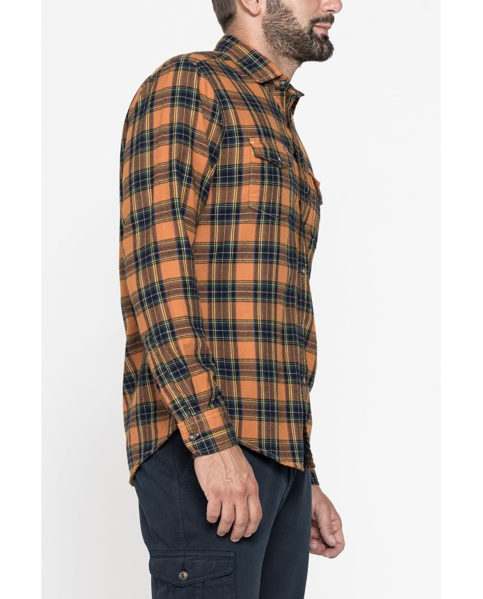 CAMICIA IN FLANELLA CON CHIUSURA A BOTTONE
