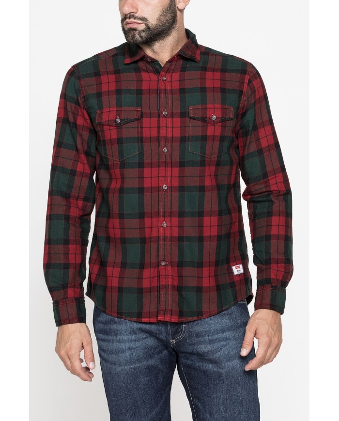 CAMICIA IN FLANELLA CON CHIUSURA A BOTTONE