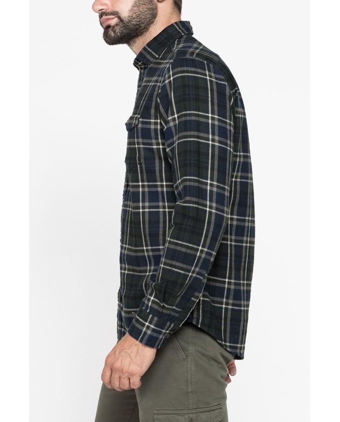 CAMICIA IN FLANELLA CON CHIUSURA A BOTTONE