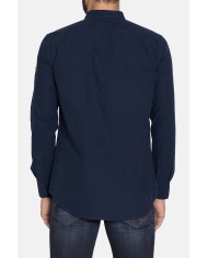 CAMICIA MANICA LUNGA IN GABARDINA LEGGERA TINTA UNITA