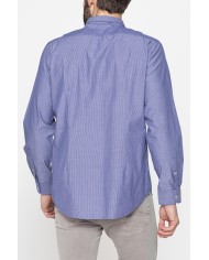 CAMICIA IN COTONE ORGANICO CON FANTASIA TINTO FILO