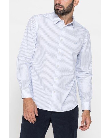 CAMICIA FANTASIA IN COTONE ORGANICO TINTO FILO