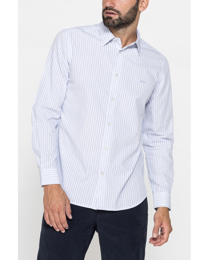 CAMICIA FANTASIA IN COTONE ORGANICO TINTO FILO