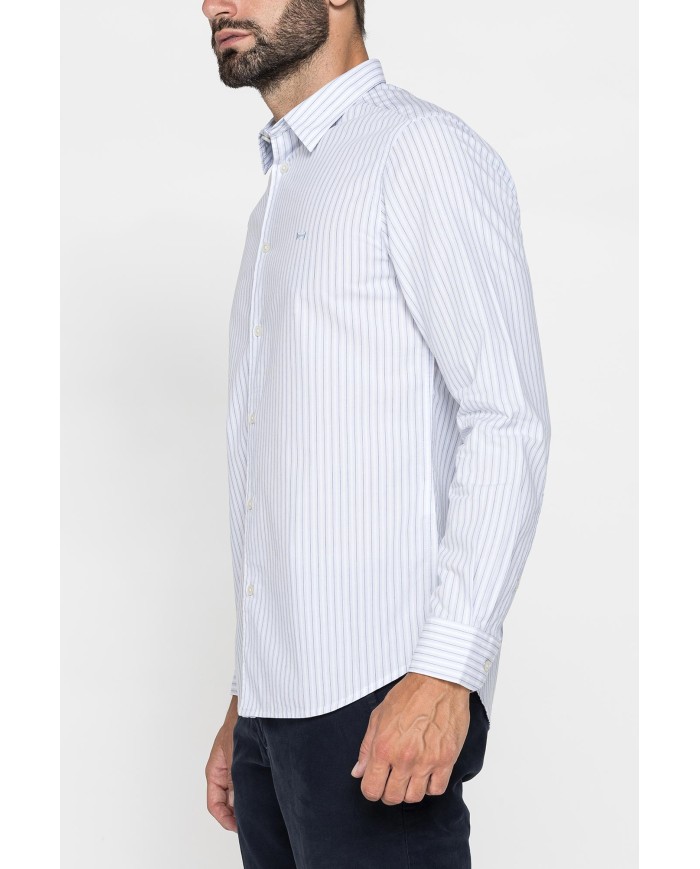 CAMICIA FANTASIA IN COTONE ORGANICO TINTO FILO