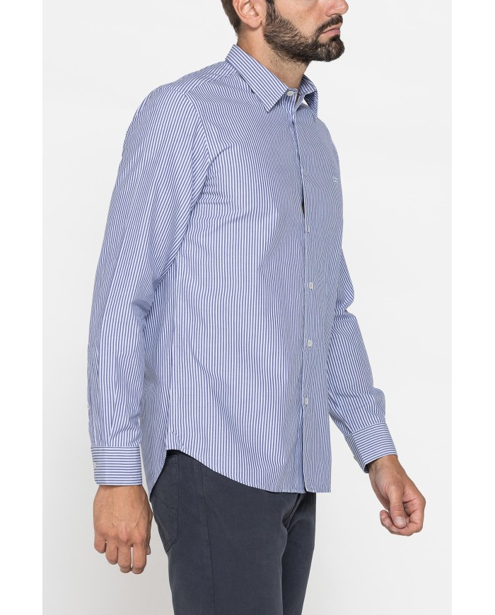 CAMICIA FANTASIA IN COTONE ORGANICO TINTO FILO