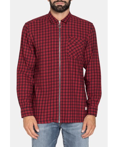 CAMICIA IN FLANELLA CON CHIUSURA CON CERNIERA LAMPO
