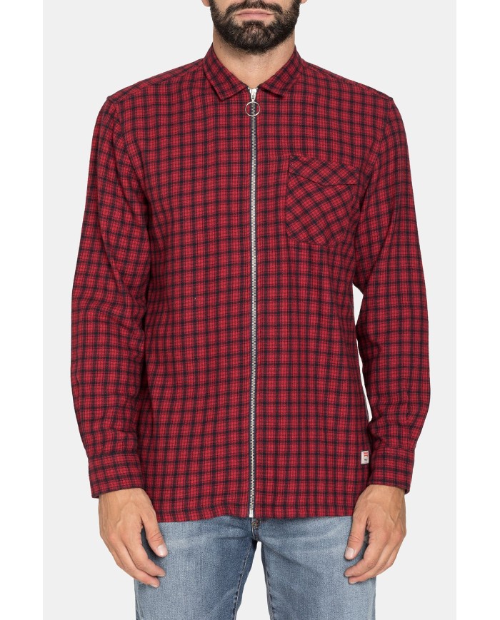 CAMICIA IN FLANELLA CON CHIUSURA CON CERNIERA LAMPO