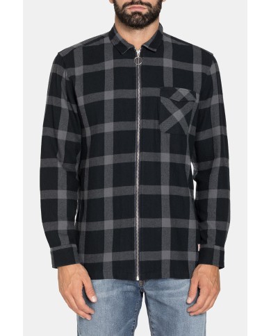 CAMICIA IN FLANELLA CON CHIUSURA CON CERNIERA LAMPO
