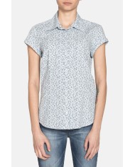 CAMICIA MANICA CORTA IN POPELINE STAMPATO. Vestibilità regolare.