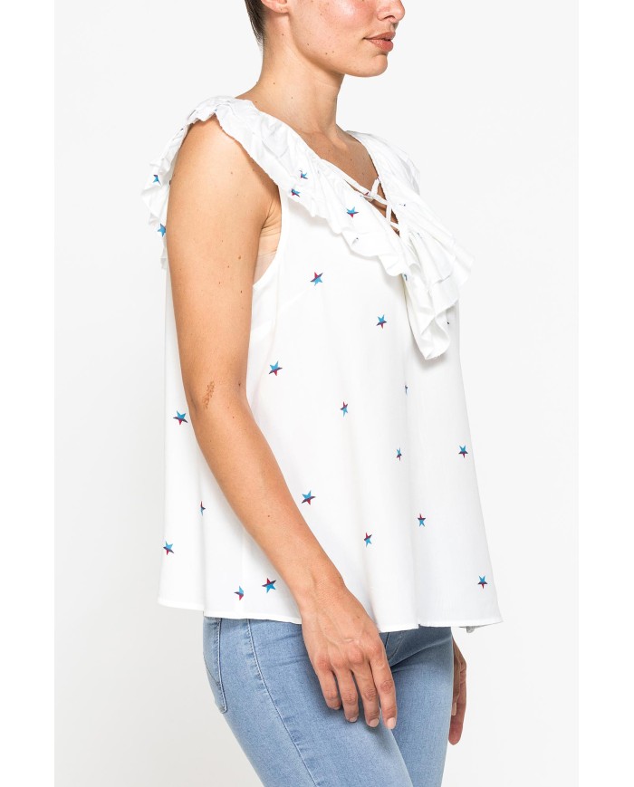 CAMICIA SCOLLO A V. Vestibilità regolare.