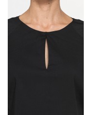 BLUSA CON SCOLLO A GOCCIA E MANICA 3/4