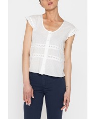 CAMICIA MANICA CORTA IN TESSUTO DOBBY DI COTONE