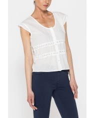 CAMICIA MANICA CORTA IN TESSUTO DOBBY DI COTONE