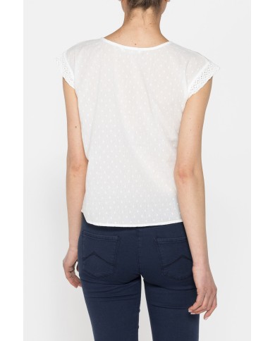 CAMICIA MANICA CORTA IN TESSUTO DOBBY DI COTONE