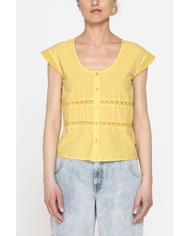 CAMICIA MANICA CORTA IN TESSUTO DOBBY DI COTONE