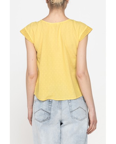 CAMICIA MANICA CORTA IN TESSUTO DOBBY DI COTONE