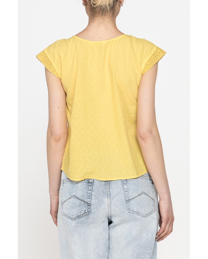 CAMICIA MANICA CORTA IN TESSUTO DOBBY DI COTONE