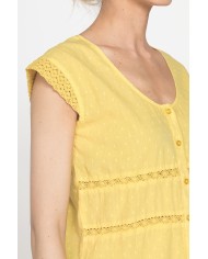 CAMICIA MANICA CORTA IN TESSUTO DOBBY DI COTONE