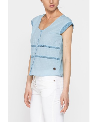 CAMICIA MANICA CORTA IN TESSUTO DOBBY DI COTONE