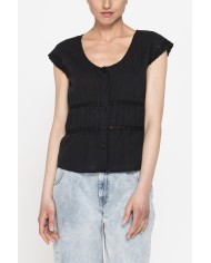 CAMICIA MANICA CORTA IN TESSUTO DOBBY DI COTONE