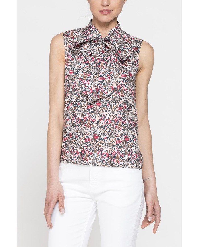 BLUSA SMANICATA CON FIOCCO