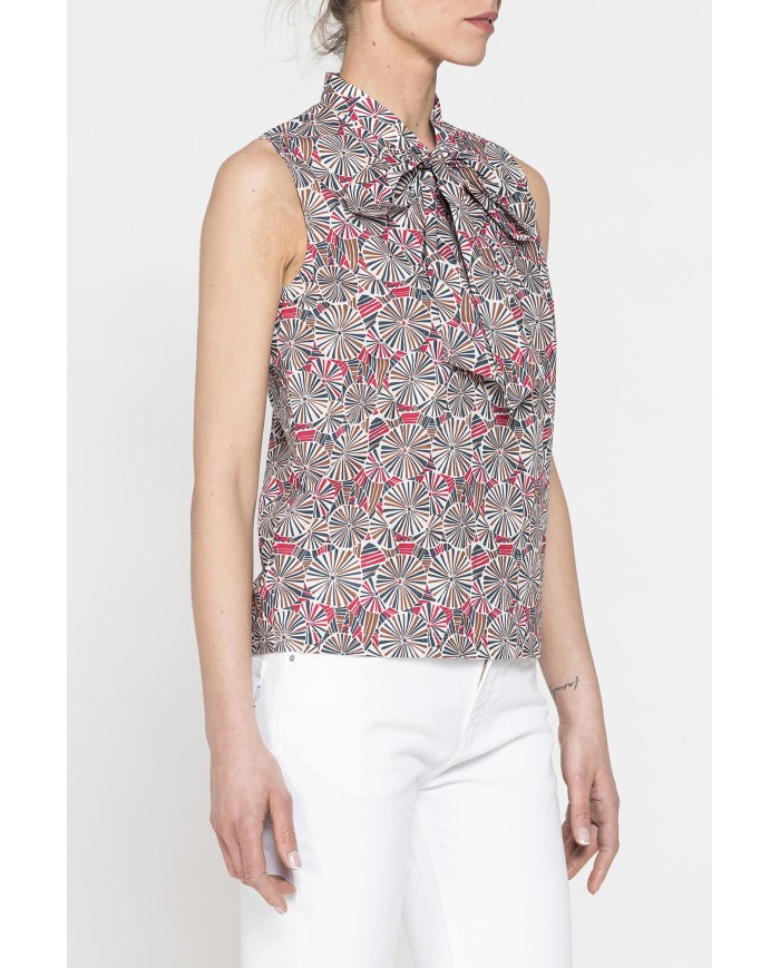 BLUSA SMANICATA CON FIOCCO