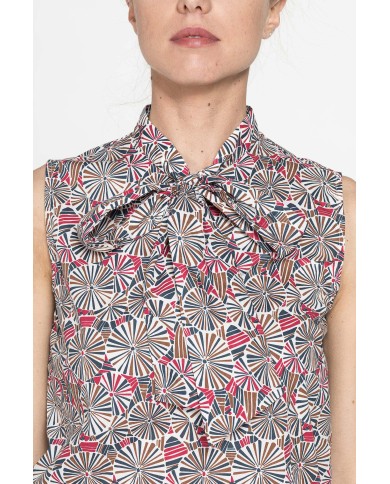 BLUSA SMANICATA CON FIOCCO