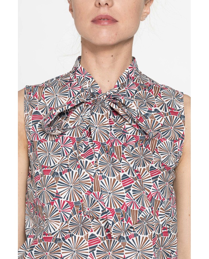 BLUSA SMANICATA CON FIOCCO