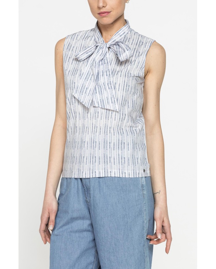 BLUSA SMANICATA CON FIOCCO