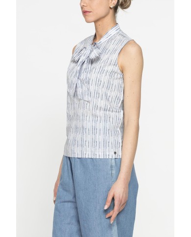 BLUSA SMANICATA CON FIOCCO