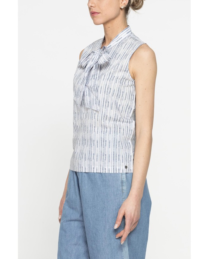 BLUSA SMANICATA CON FIOCCO