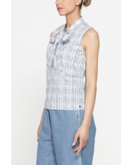 BLUSA SMANICATA CON FIOCCO